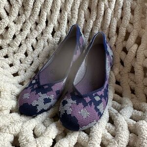 Rothy’s purple washable fabric shoes